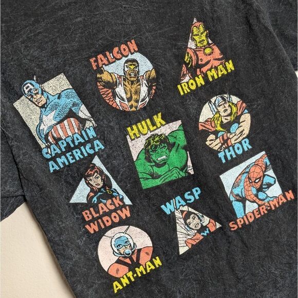 Classic Marvel Avengers Comics Graphic Cotton T-Shirt Dark Gray Tie Dye Mens L - Picture 4 of 4